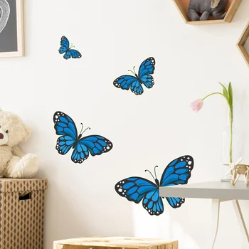 1 набор наклеек на стены самоклеящиеся наклейки в виде бабочек Светящиеся наклейки для детской спальни Украшения комнаты
