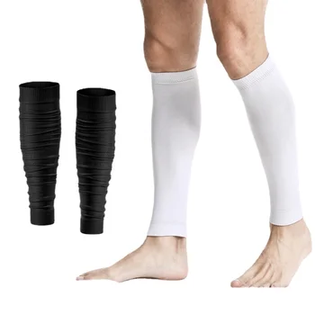 1 пара компрессионных рукавов для ног, рукавов для поддержки икр, облегчающих боль в ногах, защитных носков для ног для фитнеса, бега, баскетбола