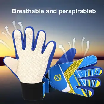 1 пара прочных вратарских перчаток, дышащих вратарских перчаток, ударопрочных, с нескользящей текстурой, футбольных тренировочных перчаток для детей