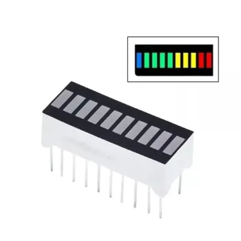 10 шт. Светодиодная гистограмма, 10-сегментный светодиодный модуль гистограммы дисплея, ультра яркий красный Синий зеленый, для дисплея Arduino