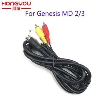10шт Новейший аудио-видео AV-кабель длиной 1,75 м для Genesis MD 2/3 AV-кабель SEGA MD2/3