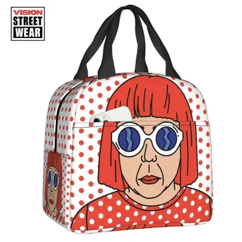 2023 Новые Крутые Термоизолированные сумки для ланча Yayoi Kusama в горошек Японского художника Lunch Tote для школы, Многофункциональная коробка для еды