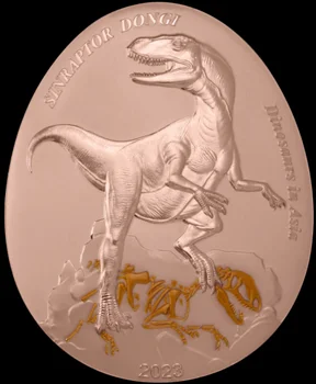 2023 Самоа 50*40 мм Яйцо динозавра Монета в 20 центов (серия 11)