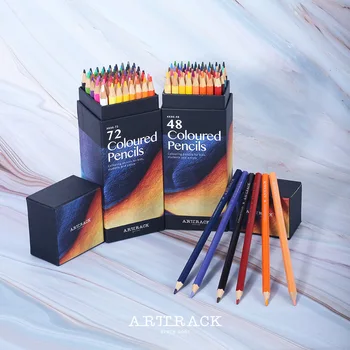 24/36/48/72 Профессиональный масляный карандаш из мягкого дерева, акварельные Цветные Карандаши, набор школьных принадлежностей для рисования