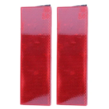 2X Предупреждающая светоотражающая защитная пластина/лента, отражающие наклейки для легкового автомобиля, красный