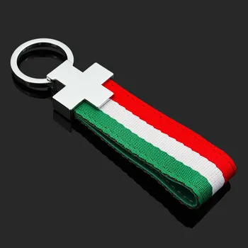 3 полосы Вязания Автомобильный Брелок для ключей Брелок для ключей Брелок для ключей Подарок Италия Национальный флаг для автомобиля CNYOWO