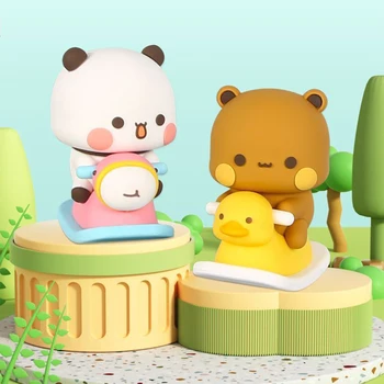 6,5 см Коллекционная милая фигурка Кавайного мишки-игрушки для домашнего декора Bubu Dudu Panda Bear Figure Toys Sweet Lovely Panda Figure Deco