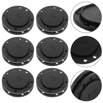 6 Пар магнитных кнопок, защелки для пальто, пуговицы, невидимые защелки, застежки, заклепки, аксессуары для шитья своими руками (черный, диаметр 22 см)