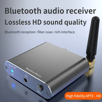 APTX-HD Bluetooth 5.2 Аудиоприемник Hi-Fi Стерео Музыка Звук CD-Качества 3,5 мм AUX Коаксиальный Оптоволоконный Беспроводной Адаптер