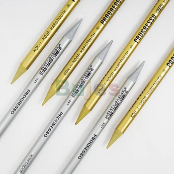 KOH-I-NOOR 8750 Профессиональный цветной карандаш без дерева Золотистого/Серебристого цвета, индивидуальные Мелки В Лаке с очень Прочным грифелем