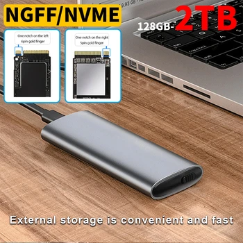 M.2 NVMe/NGFF SSD Type-C Внешний Жесткий диск емкостью 1 ТБ USB3.1 Высокоскоростной SSD-накопитель емкостью 128 ГБ-2 ТБ Портативный жесткий диск для ПК-планшета