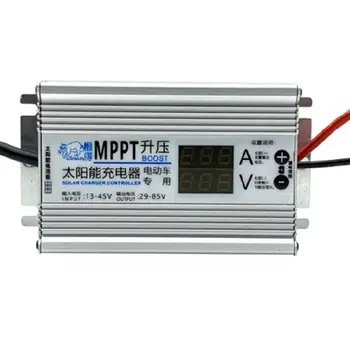 MPPT Элементы солнечной панели Зарядное Устройство Контроллер 10A Усилитель Регулируемый 24 В 36 В 48 В 60 В 72 В Батареи Регулятор напряжения