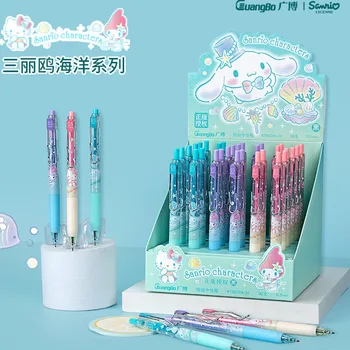 Sanrio Family Cinnamoroll Melody Kitty Press The Neutral Pen Черная Фирменная Ручка Оптовая Продажа Студенческих Принадлежностей И Канцелярских Принадлежностей