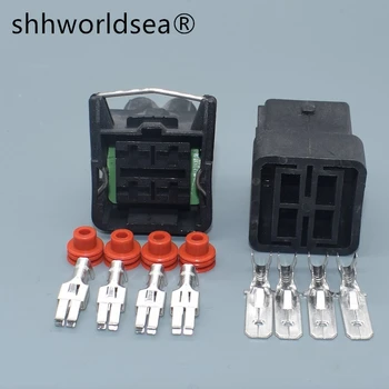 shhworldsea 4-контактный автоматический разъем серии 6,3 мм для VW с клеммами 357941165