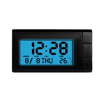 Автоматический Измеритель Температуры ЖК-Дисплей Автоматический Цифровой Календарь Светящиеся Автоматические Интеллектуальные Часы для Автомобиля Аксессуары для Автомобильных Запчастей