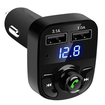 Автомобильный Bluetooth FM-передатчик X8, 1 шт., MP3-плеер, Многофункциональное автомобильное зарядное Устройство, Автомобильные Аксессуары