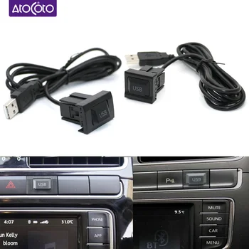 Автомобильный Радиоприемник USB Переключатель Кабельный Адаптер для VW Golf Passat Polo GTI Tiguan 2009 ~ 2017 CD Android Навигационный Жгут Проводов