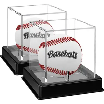 Бейсбольная витрина, Пылезащитная, устойчивая к ультрафиолетовому излучению Бейсбольная витрина, устойчивое основание, Многофункциональный ящик для хранения, держатель для бейсбольных мячей