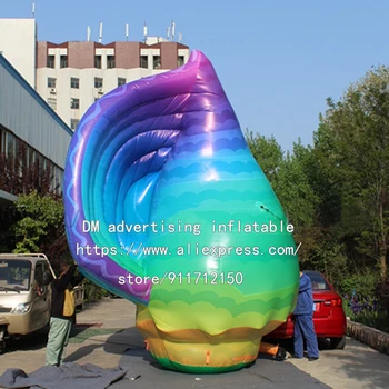 Бесплатная доставка 3 м Гигантский надувной красочный морской шар с раковиной улитки