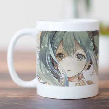Девушка Аниме 330 мл Белый Керамический Чай Молоко Кофейная Кружка Чашка