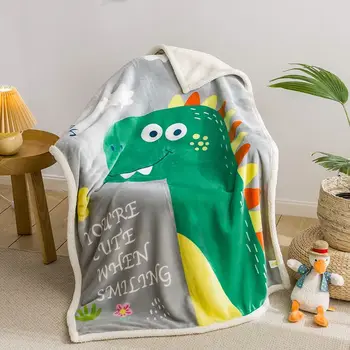 Детские одеяла для кровати с рисунком динозавра, одеяла для младенцев, Бархатные постельные принадлежности, одеяло для новорожденных, Банное полотенце, Супер Мягкие детские