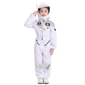 Детский унисекс, блестящий комбинезон космического астронавта, костюм Отлично подходит для недели книг, Хэллоуина или дней переодевания в стиле 