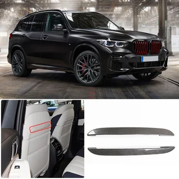 Для 2019-2021 BMW X5 G05 X7 G07 из настоящего углеродного волокна автомобильное переднее сиденье отделка заднего сиденья наклейка аксессуары для украшения интерьера
