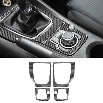 Для Mazda 3 Axela 2014-2019 Декор панели передач автомобиля 3D наклейка из углеродного волокна, накладка внутри авто Аксессуары для интерьера