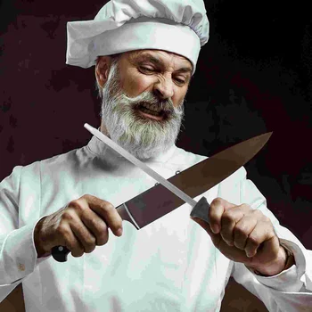 Заточите точилку для ножей Ручные инструменты шеф-повара Хонинговальный стержень из нержавеющей стали Ручная заточка
