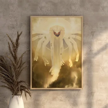 Картина из Египетской мифологии Атон Бог Солнца Диск Лучи света Монотеистическое Божество Владыка Света Жизнь Эхнатона Декор комнаты Фараона