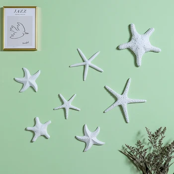 Керамическое настенное украшение Имитация Морской звезды, Настенное украшение для детской комнаты с мультяшным животным, 3d Украшение дома на белом фоне стены