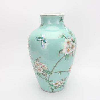 Китайская керамическая ваза для цветов ручной росписи, фарфоровое традиционное голубое украшение для дома
