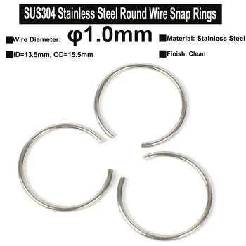 Круглые проволочные кольца из нержавеющей стали SUS304 Диаметр проволоки φ1.0mm