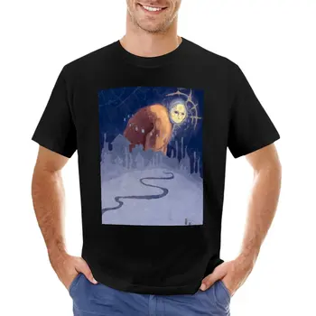 Лунный Бог, футболка с мрачным фэнтезийным принтом Ilustration, спортивные рубашки, футболки с тяжелым весом для мужчин
