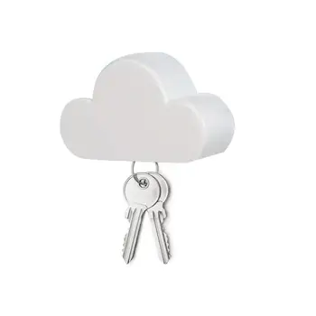 Магнитный держатель для ключей Cloud Креативные Магнитные Крючки Настенный Держатель для ключей Без перфорации Органайзер для ключей для входа в настенную дверь