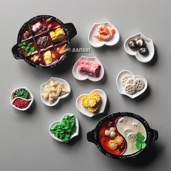 Моделирование горячего горшка в провинции Сычуань Чунцин креативные наклейки на холодильник для еды магнитные наклейки для холодильника декоративные