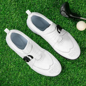 Мужская обувь для гольфа с шипами, Профессиональная обувь для гольфа, Размер 36-46, Кроссовки для игроков в гольф, уличная мужская обувь