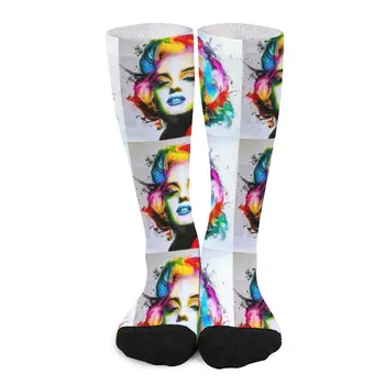 Мэрилин Монро красочный художественный дизайн - Классические Носки кинозвезды, мужские носки, хлопковые счастливые носки, мужские носки для женщин