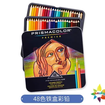 Набор цветных карандашей Prismacolor 48 премиум-класса Идеально подходит для рисования, книжек-раскрасок, рисования эскизов художником по растушевке, мягкого свинцового сердечника, яркого
