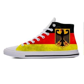 Немецкий Флаг Республики Германия Патриотическая Модная Повседневная Тканевая Обувь С Высоким Берцем, Легкие Дышащие Мужские И Женские Кроссовки С 3D Принтом