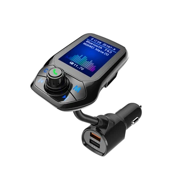 Новый автомобильный FM-передатчик 1.8, Автомобильный MP3-плеер Bluetooth 5.0, музыкальный плеер QC3.0, Автомобильное быстрое зарядное устройство, Поддержка цветного экрана AUX, TF-карта, U-диск