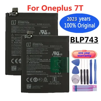 Оригинальная батарея 2023 года BLP743 для OnePlus 7T One Plus 7T Оригинальные аккумуляторы для телефонов емкостью 3800 мАч, сменные аккумуляторные батареи