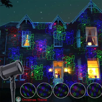 Открытый Садовый Лазерный Проектор Свет ABS Водонепроницаемый IP65 Рождество Хэллоуин Праздничное Декоративное Освещение для Домашнего Двора Лампа