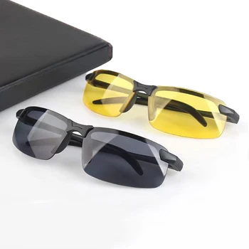 Очки ночного видения, мужские солнцезащитные очки с антибликовой оправой для вождения, солнцезащитные очки для водителя, спортивные очки на открытом воздухе, Женские дневные и ночные очки