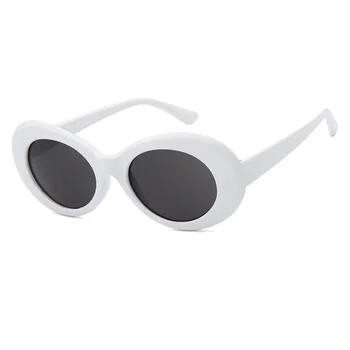 Панк-женские Влиятельные Очки Очки Курта Кобейна Мужские Овальные Солнцезащитные очки Женские Солнцезащитные очки Унисекс в стиле хип-хоп Lady Oculos UV400 New