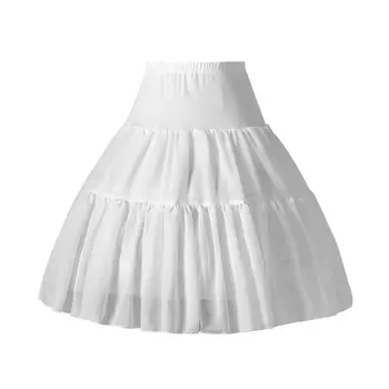 Платье в стиле Лолиты с кринолином для девочек, Нижнее белье, нижние юбки для косплея, белая женская многослойная юбка с эластичной резинкой на талии.