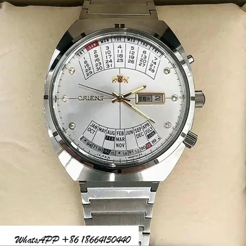 Полностью автоматические механические часы Wannian Calendar, механизм 46943, спортивный двойной календарь, мужские