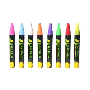 Практичная Ручка для классной доски Удобная 8-цветная ручка-маркер Glow Special Для Флуоресцентной доски Цветная ручка-карандаш Легко стирается