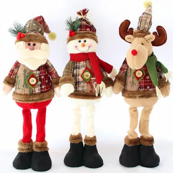 Рождественские куклы, Декор для елки, Новогоднее украшение, Северный Олень, Снеговик, Санта-Клаус, Стоящая Кукла, Украшение Navidad, Счастливого Рождества 2023