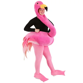 Роскошный Розовый изящный костюм Фламинго, платье для косплея, Хэллоуин, Карнавал, Пурим, необычная вечеринка, реалистичная одежда
